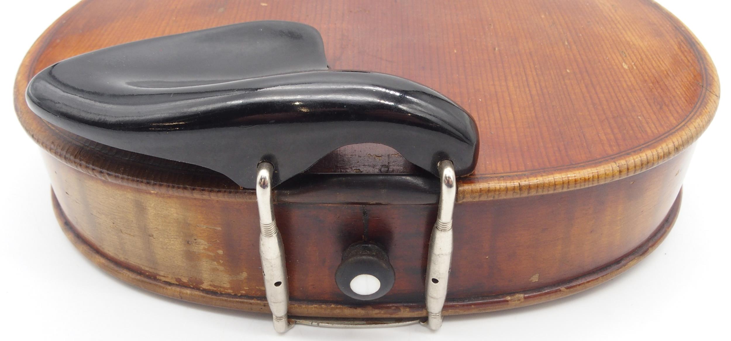 A two piece back violin 35.5cm with case Condition Report:Available upon request - Image 8 of 9