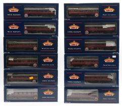 Bachmann Branch-Line 00-gauge carriages, boxed - 39-126B BR MK1 Composite CK Maroon, 34-325A 50ft