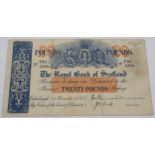 The Royal Bank of Scotland £20 Edinburgh 1st December 1952 No. F82 6396 double signatures