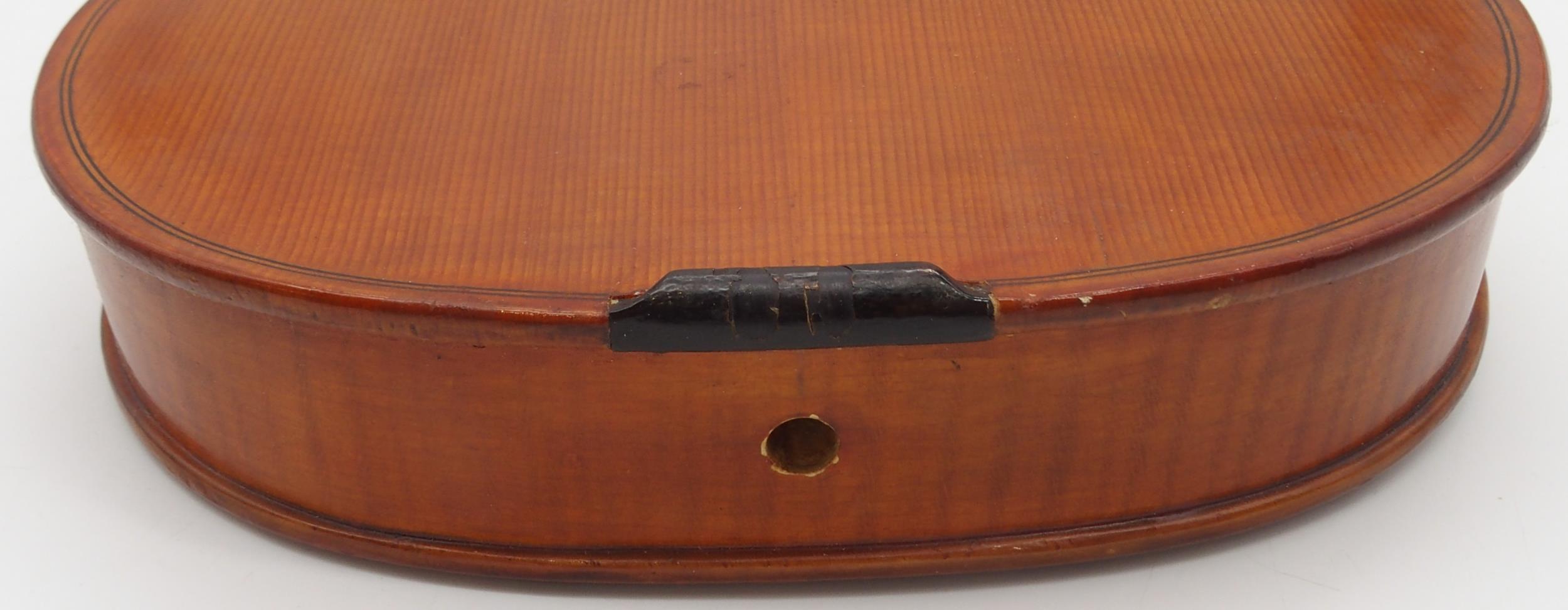 Alexander Youngson a one piece back violin 35.5cm bearing label with inscription to the interior - Image 8 of 10