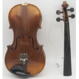 A two piece back violin 35.5cm  Condition Report:Available upon request