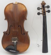 A two piece back violin 35.5cm  Condition Report:Available upon request