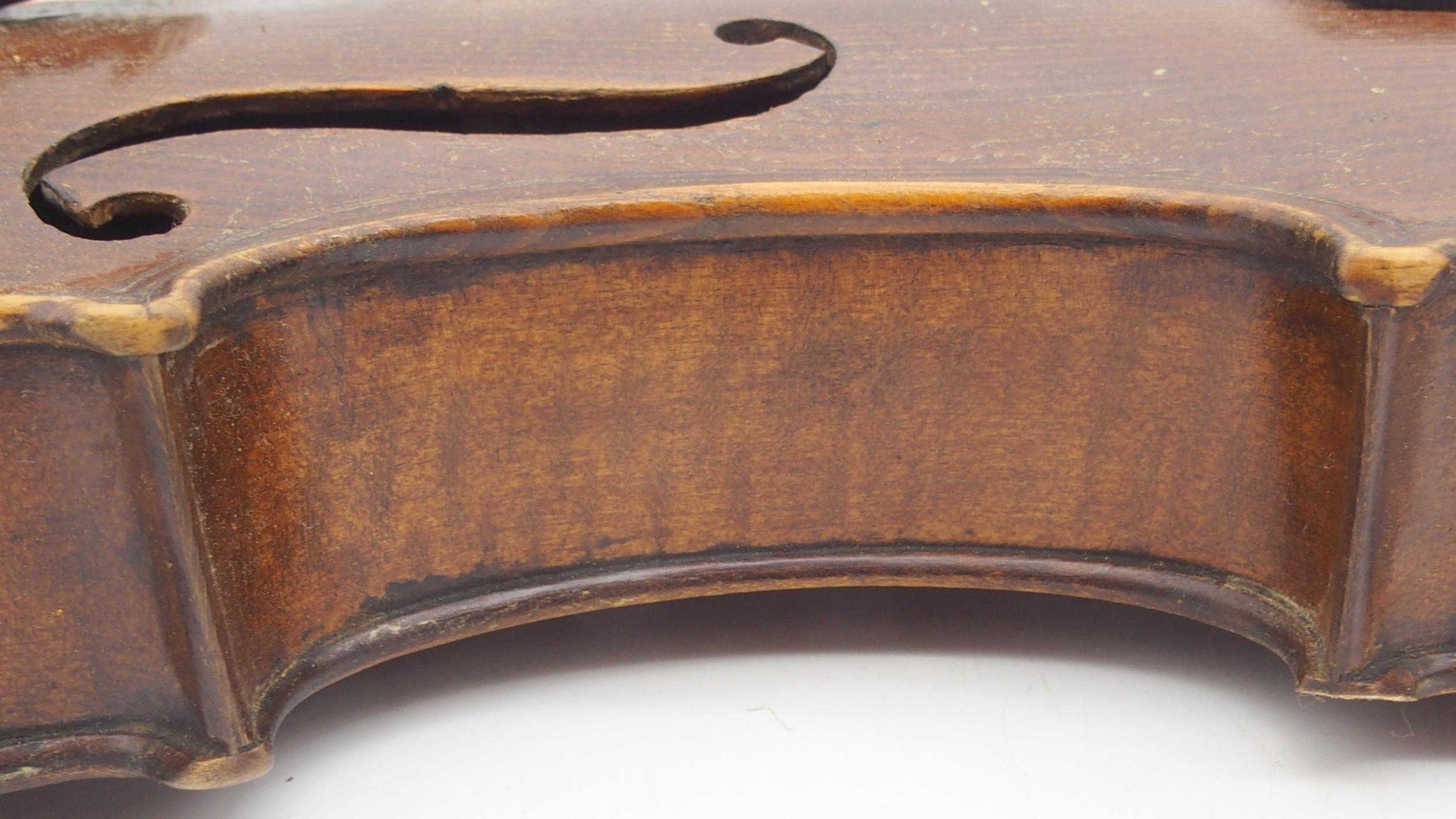 A two piece back violin 35.5cm  Condition Report:Available upon request - Image 7 of 10