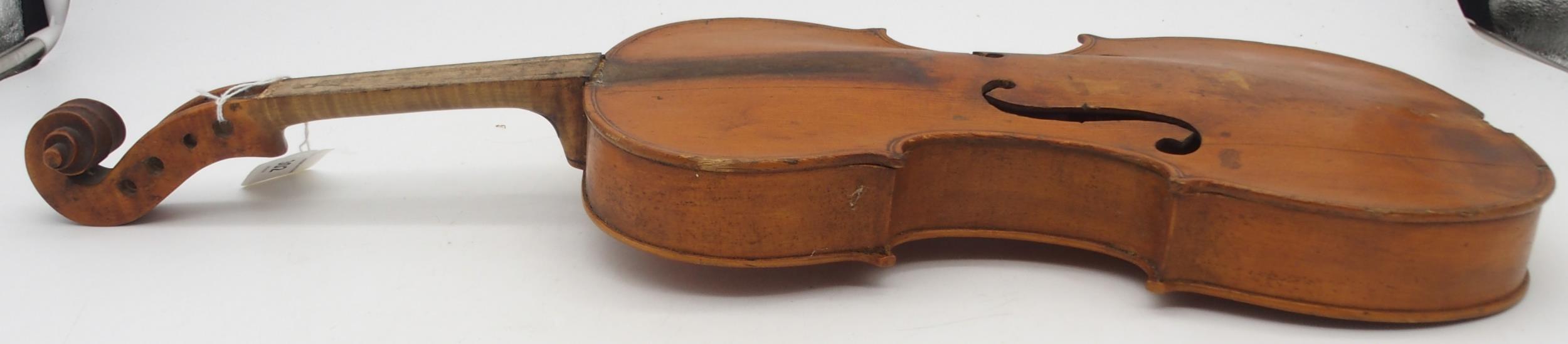 A part one piece back violin 34cm  Condition Report:Available upon request - Image 3 of 10