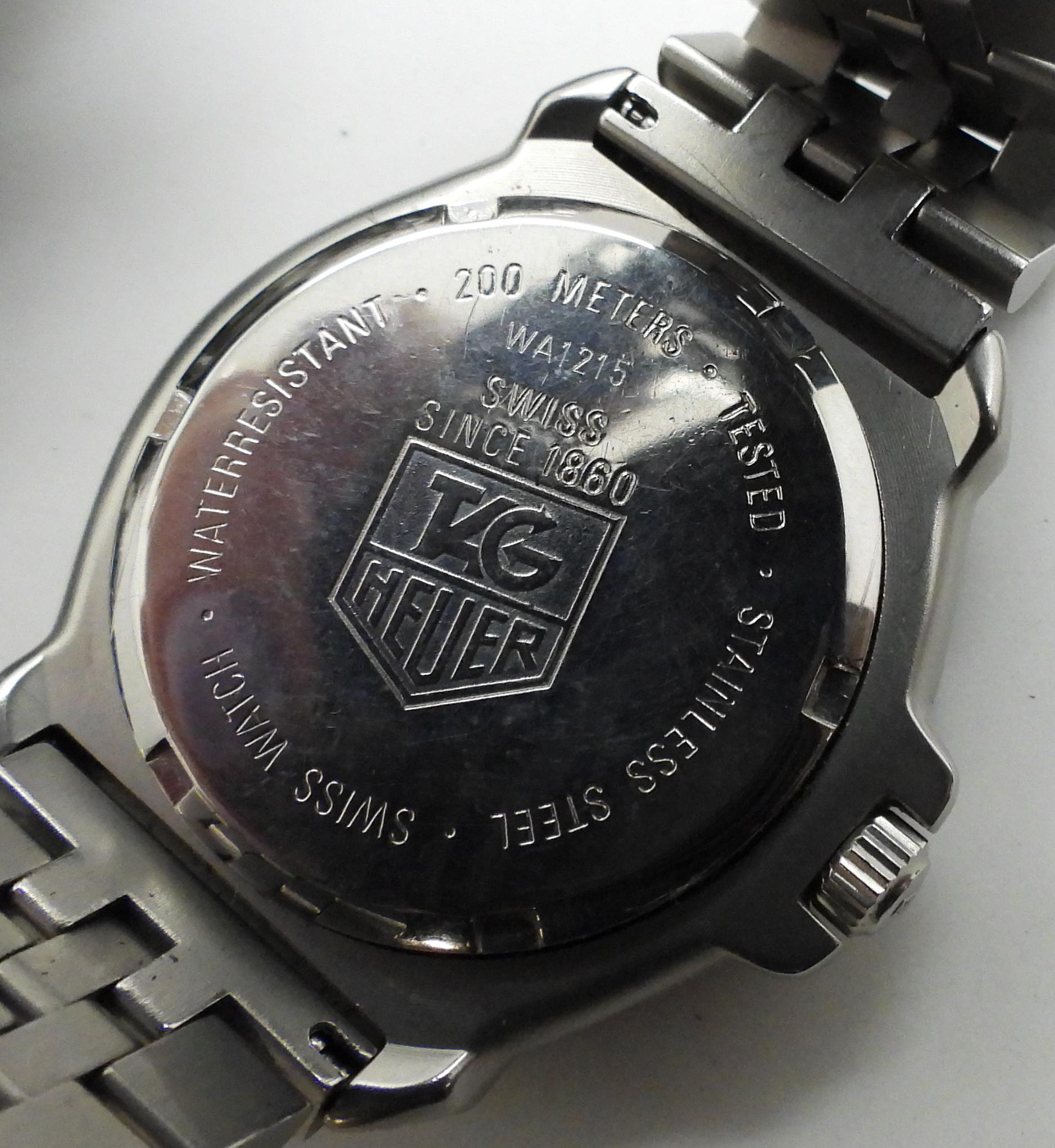 A Ladies Tag Heuer professional 200 meters with green chapter ring, movement signed Tag Heuer 2.93 - Image 5 of 6