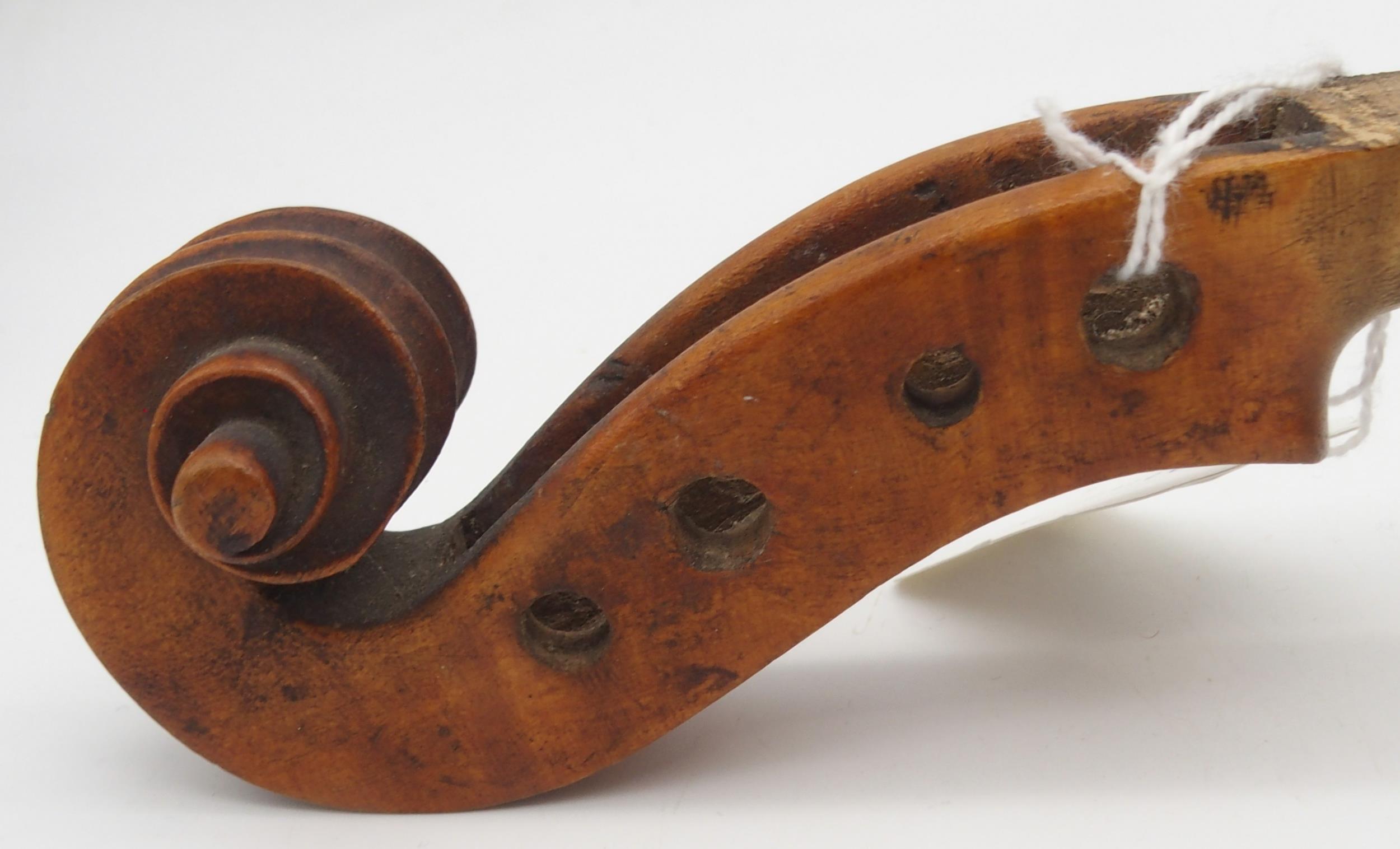 A part one piece back violin 34cm  Condition Report:Available upon request - Image 4 of 10