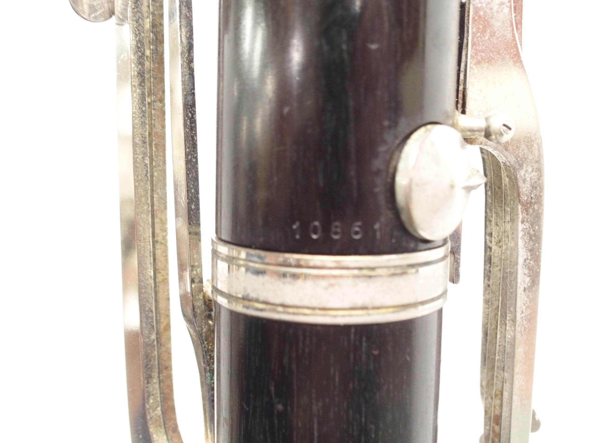 NOBLET PARIS GRENADILLA WOOD BASS CLARINET serial number 10861  Condition Report:Available upon - Image 10 of 10