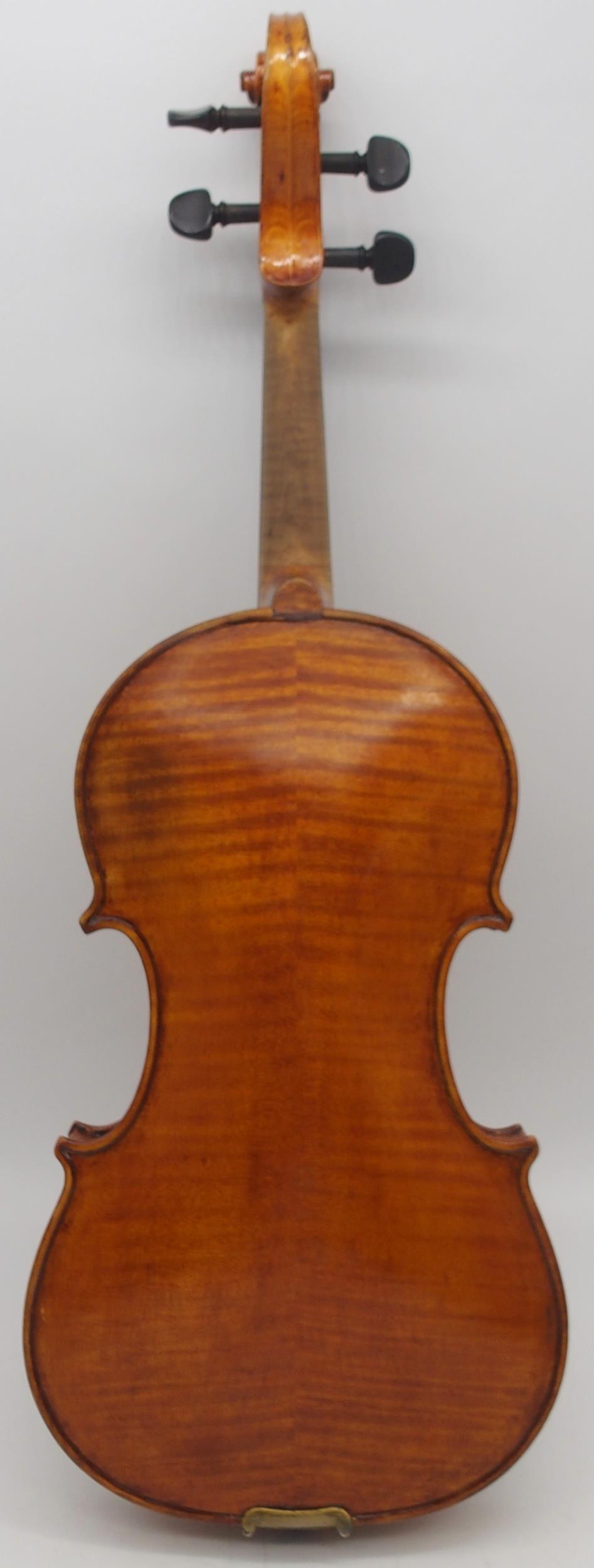 H. MacPherson a two piece back violin 35cm bearing label to the interior H. MACPHERSON No. ** 1903 - Image 2 of 10