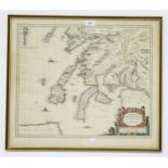 Jansson, Jan Lorna, Knapdalia, Cantire, Iura, Ila, Glota et Buthe Insulae Hand coloured engraved map