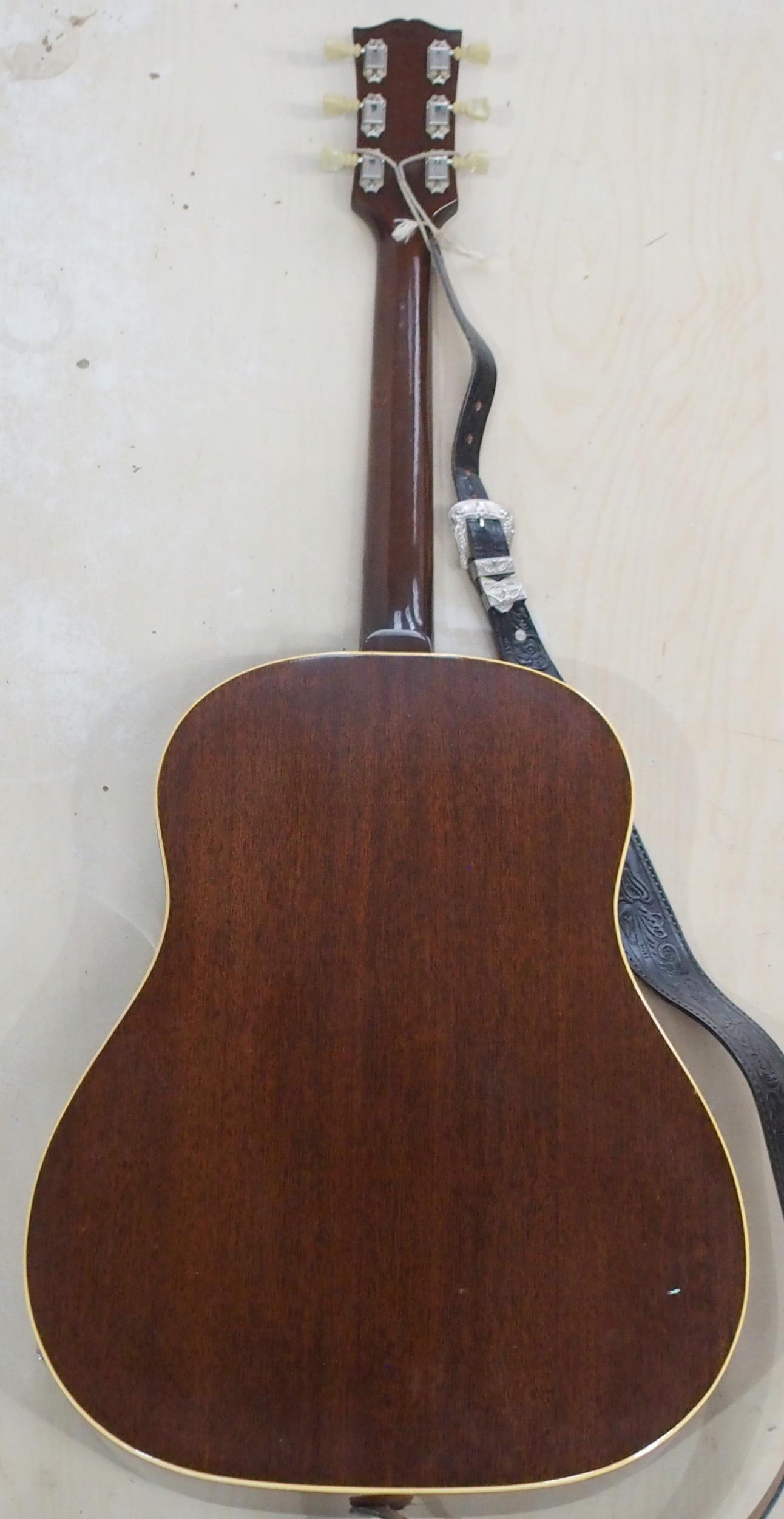 GIBSON a Gibson J160E electro acoustic guitar in dark sunburst serial number 890922 circa 1969 - Image 7 of 39