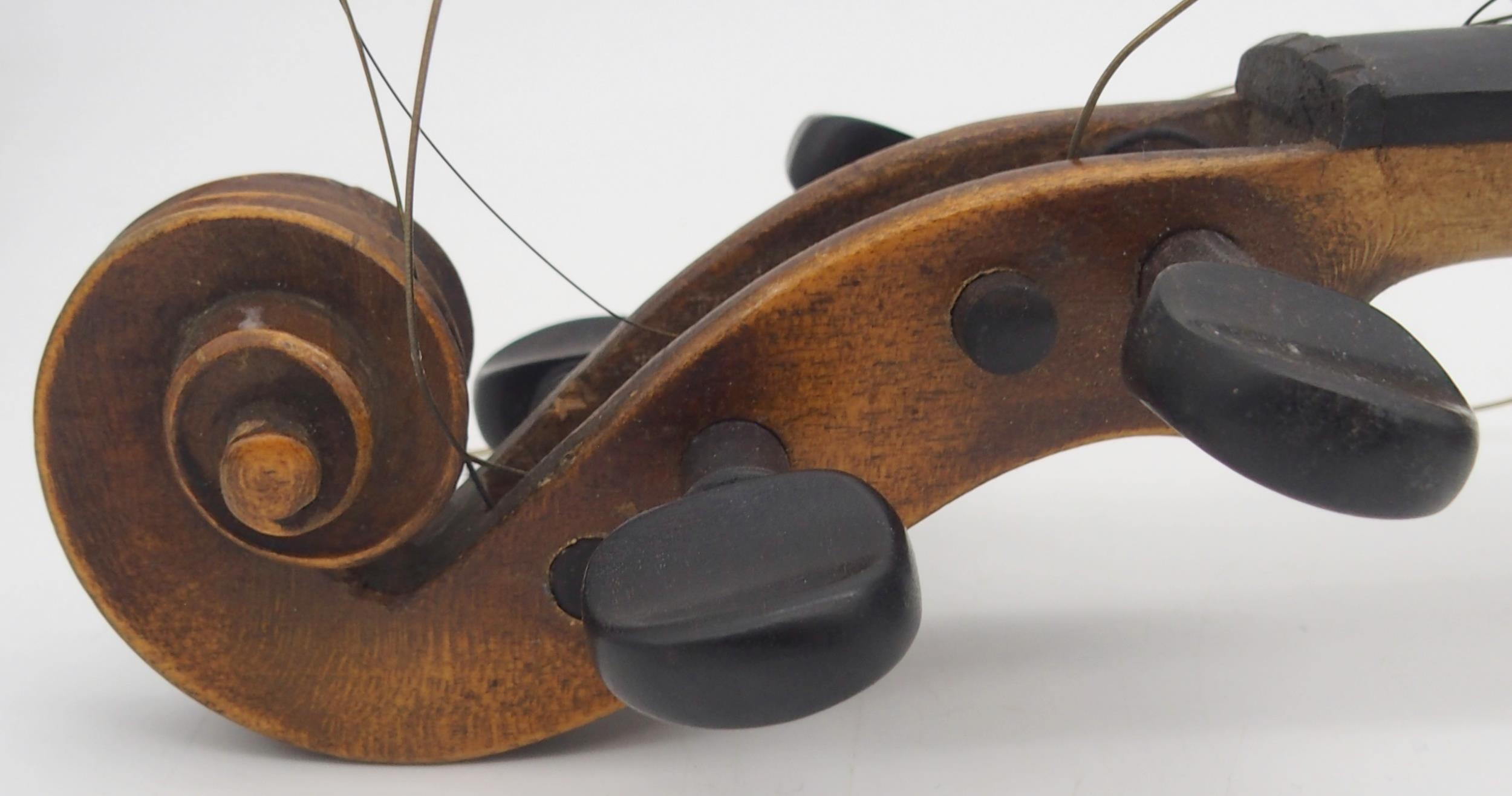 A two piece back violin 35.5cm  Condition Report:Available upon request - Image 4 of 10