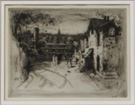 DAVID YOUNG CAMERON (SCOTTISH 1865-1945)   THE FLINT MILL, NORTH WOODSIDE  Etching, signed lower