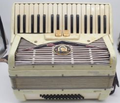 A Selmer Invicta Moderna 48 bass 34 key piano accordion  Made in Italy H.S. with case Condition