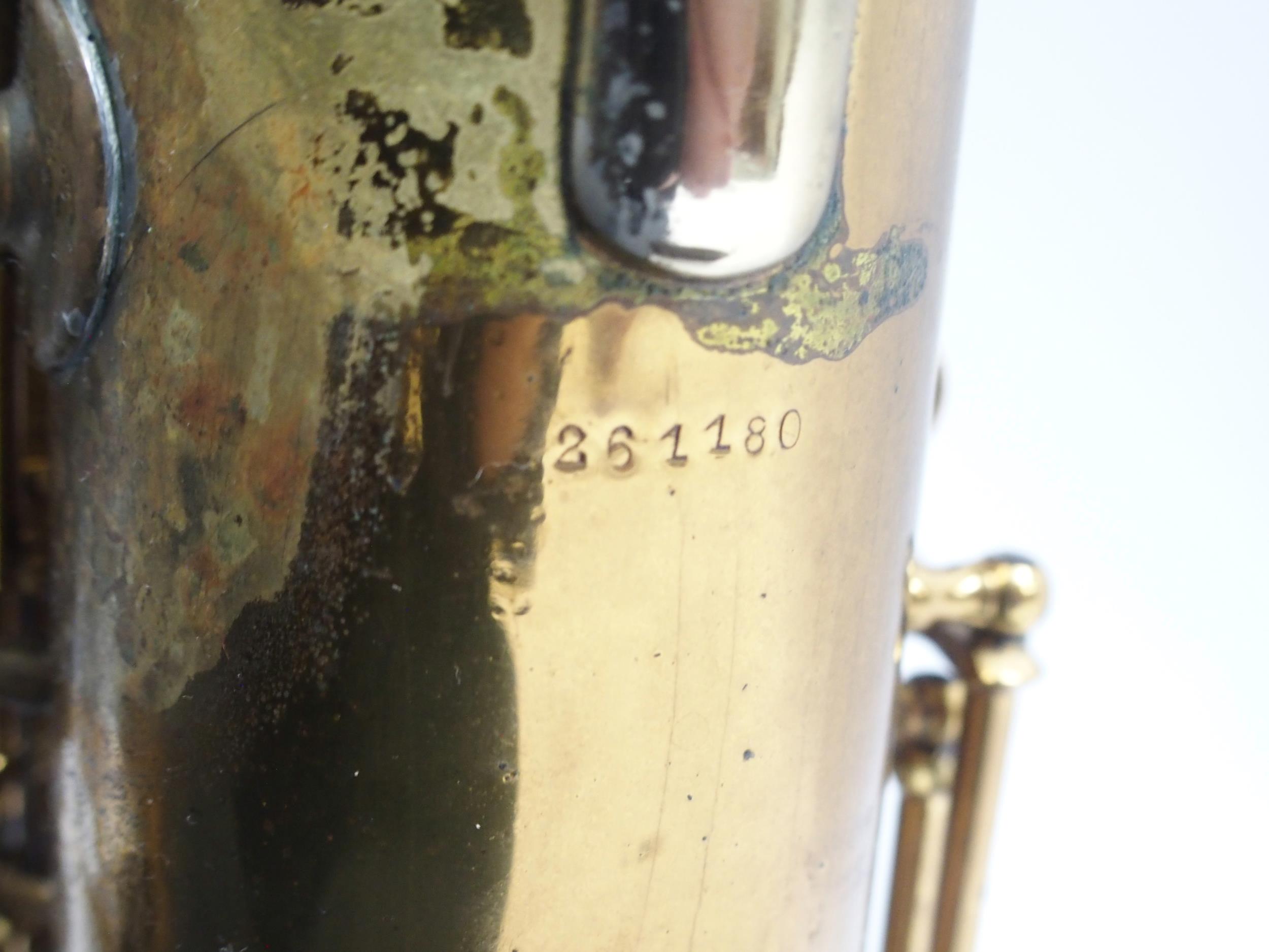 **WITHDRAWN** Pennsylvania Special Baritone Saxophone serial number 261180 engraved "Pensyl - Image 8 of 33