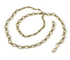 A 9ct gold fancy link chain, length 61cm, weight 17.3gms Condition Report:Available upon request