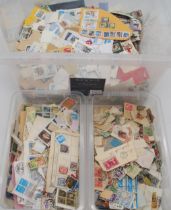A quantity of loose worldwide stamps and cut outs Condition Report:Available upon request