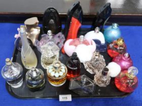 A collection of perfumes including Sarah Jessica Parker, Ariana Grande, Brittamy Spiers, Paul Smith,