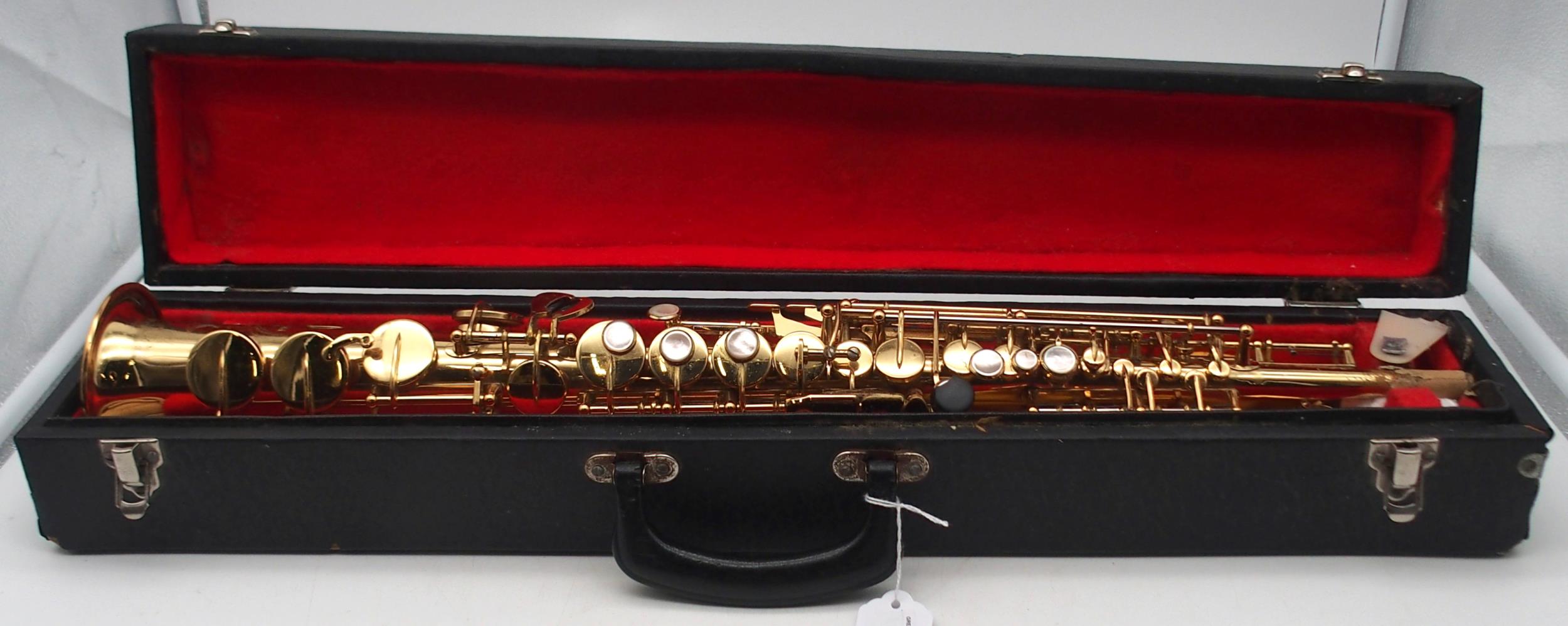 C.G. CONN a white metal soprano saxophone Made by C.G. CONN ELKHART IND. U.S.A. PATD. DEC. 8. 1914 - Image 11 of 11