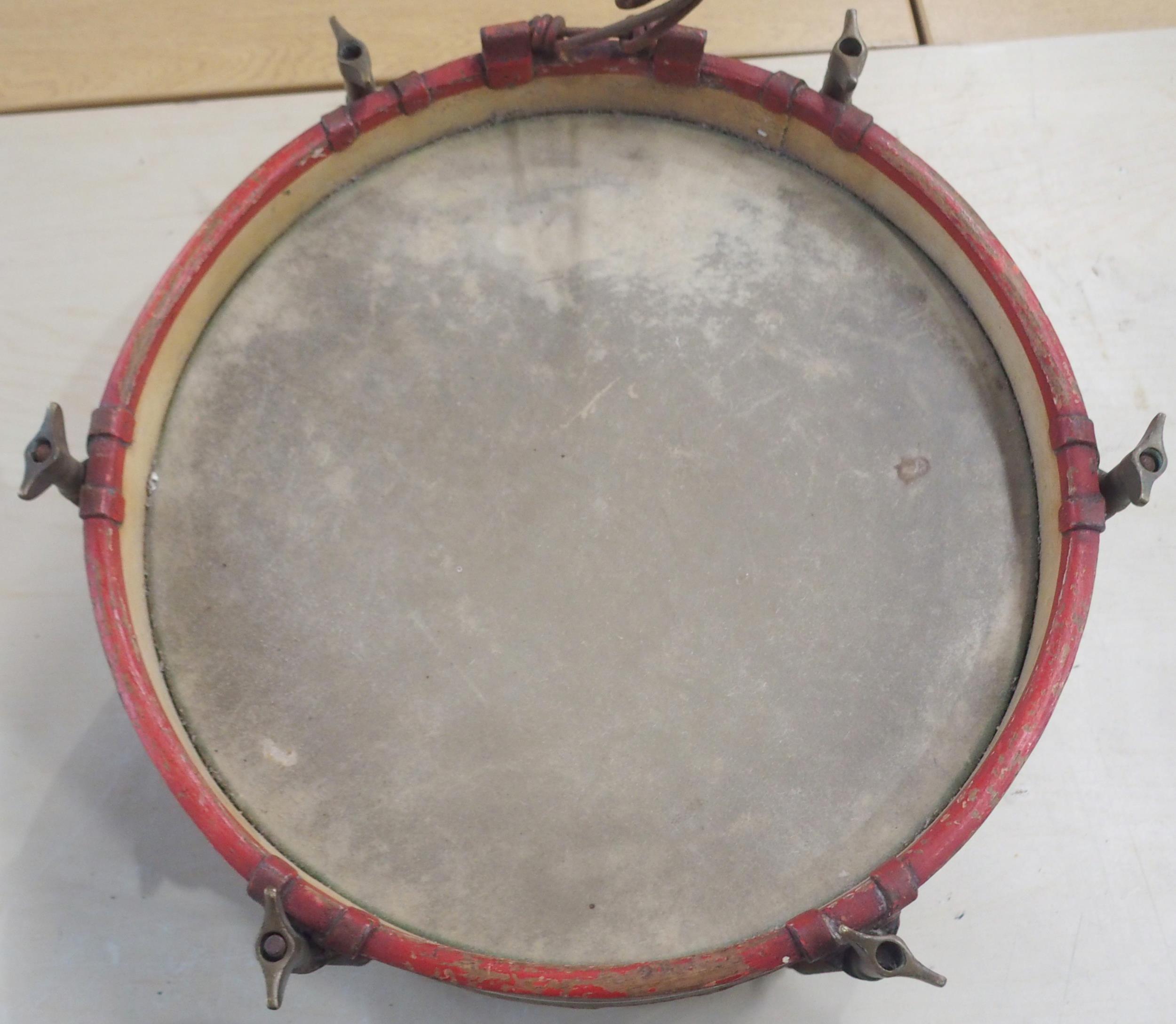 A parade marching drum with a rustic string snare Condition Report:Available upon request - Image 2 of 4