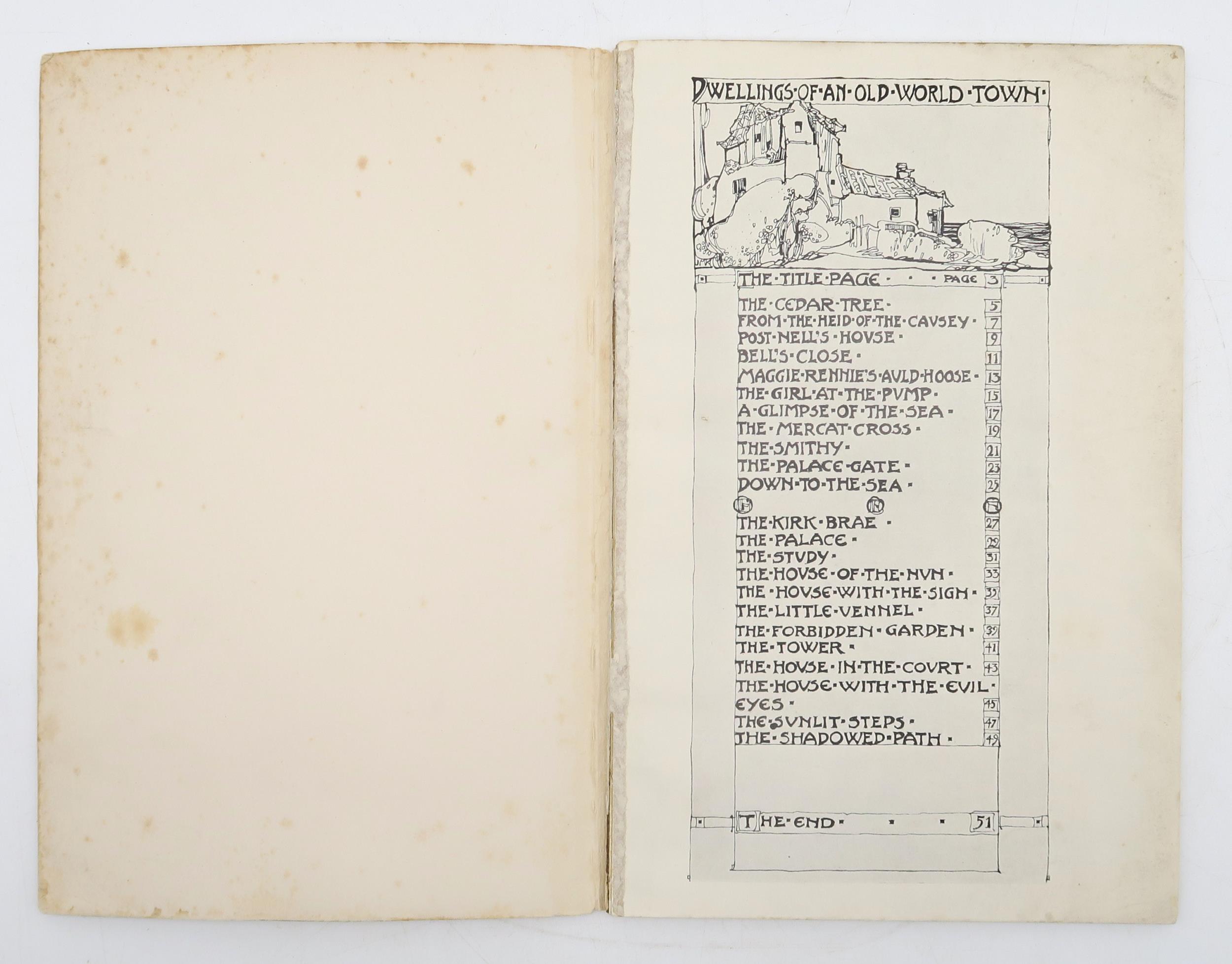 King, Jessie M. Dwellings of an Old World Town A Book of Drawings in Black and White Gowans and - Image 3 of 6