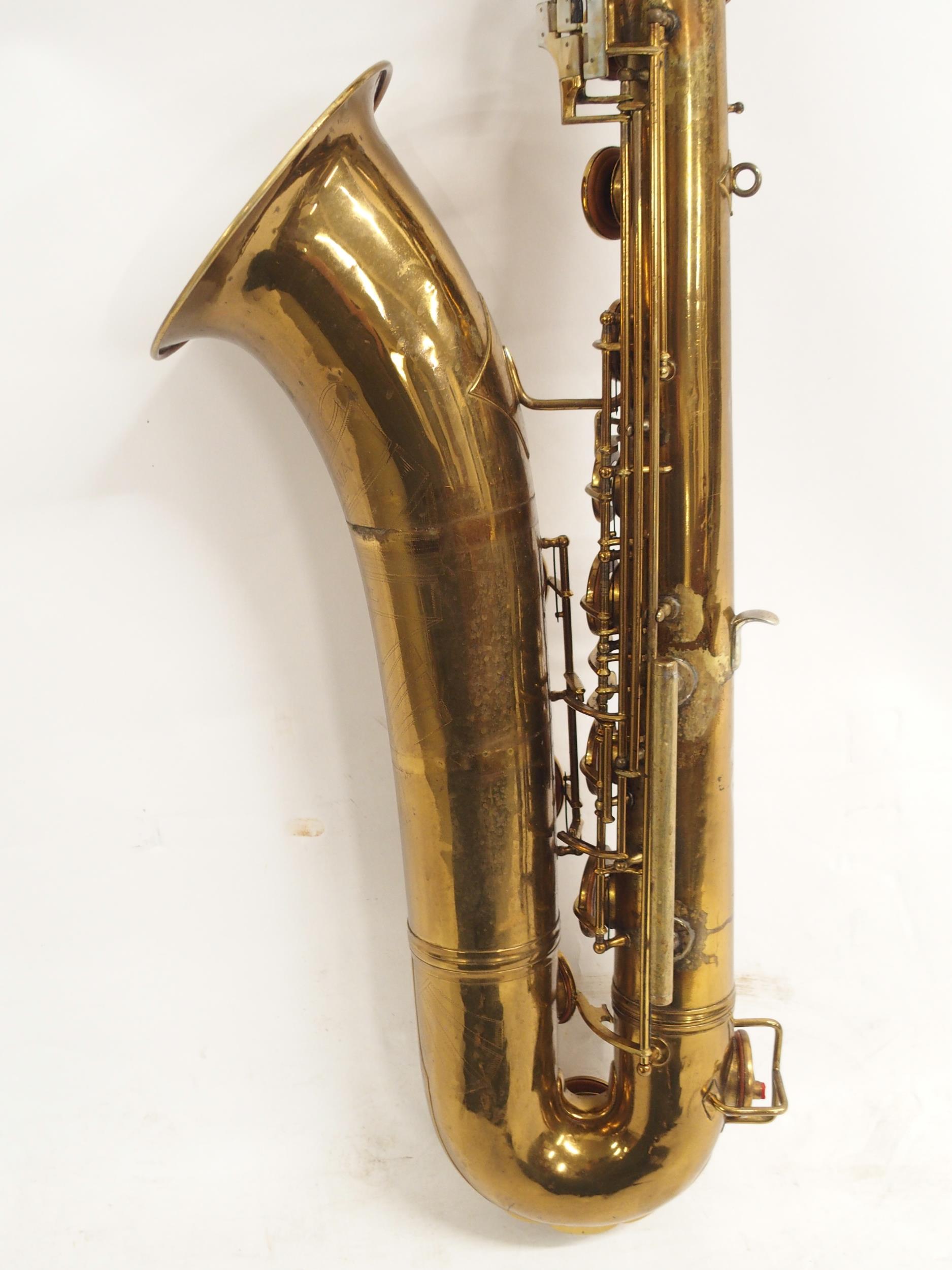 **WITHDRAWN** Pennsylvania Special Baritone Saxophone serial number 261180 engraved "Pensyl - Image 7 of 33