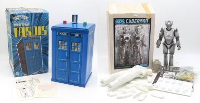 A boxed Denys Fisher Doctor Who Tardis, a boxed Sevans Cyber Man model kit and a 2006-dated BBC