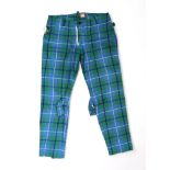 A pair of Vivienne Westwood bondage trousers in Douglas Green tartan, size 30 waist Condition