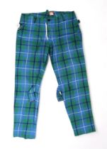 A pair of Vivienne Westwood bondage trousers in Douglas Green tartan, size 30 waist Condition