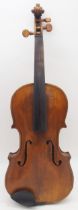 A two piece back violin 35cm  Condition Report:Available upon request