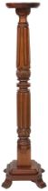 A 20th century mahogany circular topped torchiere carved column on square stepped base, 139cm high x