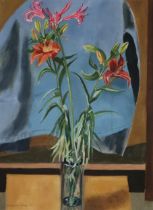 EDWARD GAGE (SCOTTISH 1925-2000)  LILIES  Watercolour, signed lower left, dated (19)82, 74 x