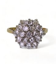 A 9ct gold clear gem cluster ring, size U1/2, weight 4.0gms Condition Report:Available upon request