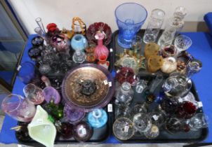 A collection of decorative coloured art glass etc Condition Report:Available upon request