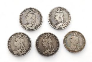 Victoria (1837-1901) 1 Crown 2nd portrait Obverse Crowned and veiled bust ('Jubilee Head') of