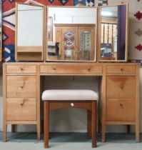 A mid 20th century teak Ward & Austin for Loughborough Furniture, sold by Heals dressing table with