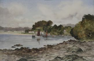 JOHN COCHRAN (SCOTTISH 20th CENTURY)  ABERDOUR  Watercolour, signed lower right, 25 x 35cm