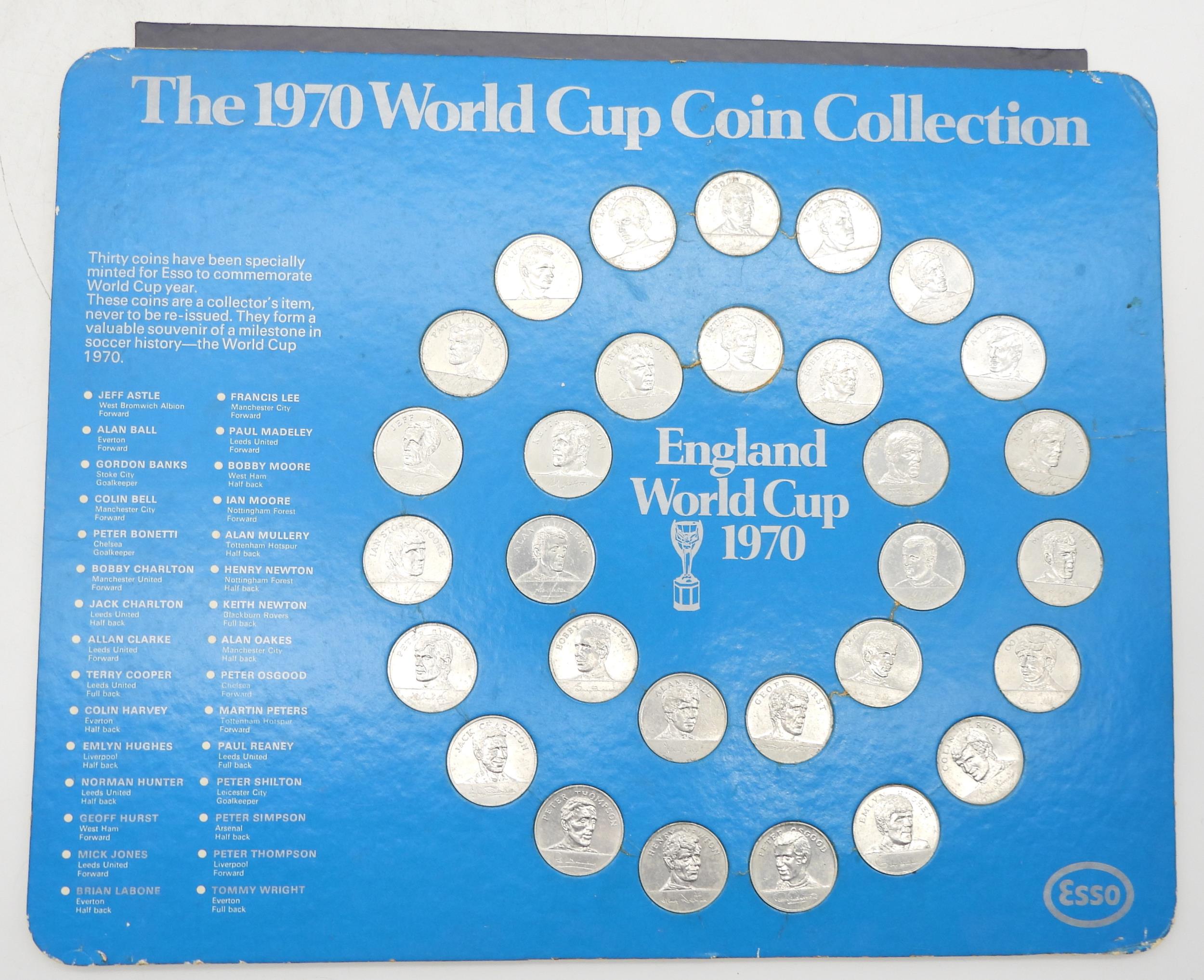 The F.A Cup Centenary Medals 1872 - 1972 and The 1970 World Cup Coin Collection featuring the - Image 4 of 4