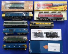 A collection of 0-gauge diesel railway locomotives, with manufacturers to include Lima and