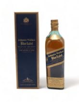 JOHNNIE WALKER BLUE LABEL 75CL BLENDED WHISKY bottle no. M40544JW, 43% ABV, cased Condition Report: