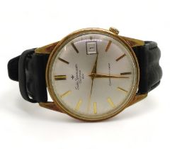 A SEIKO SPORTSMATIC CALENDAR 820 with a brushed silvered dial gold baton numerals, and dauphin