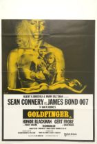 JAMES BOND: GOLDFINGER (1964) An original double crown film poster, printed by W.E. Berry Limited,