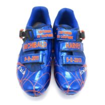 DAVID MILLAR, SCOTTISH ROAD CYCLIST - A UNIQUE PAIR OF RACE-WORN fi'zi:k CYCLING SHOES European size