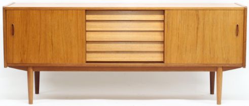 A MID 20TH CENTURY SWEDISH TEAK NILS JONSSON FOR TROEDS "TRIO" SIDEBOARD  with five central