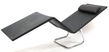 A LATE 20TH CENTURY MAARTEN VAN SEVEREN FOR VITRA MVS CHAISE LONGUE  with leather headrest on