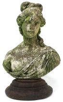 A 19TH CENTURY MARBLE BUST OF A CLASSICAL LADY Incised ‘F. Pozzi F. L’Anno 1834’ to the back. The