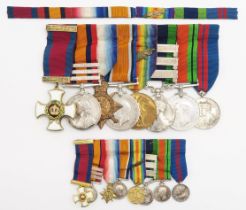 A BOER WAR/WW1 28th LIGHT CAVALRY/ROYAL FLYING CORPS DISTINGUISHED SERVICE ORDER MEDAL GROUP OF