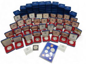 Elizabeth II (1952-2022) Proof Issue Silver Coins a lot comprising 100 various Queen Elizabeth