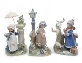 Three Lladro figures including Winter Frost Condition Report:All damaged