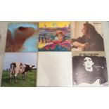 VINYL RECORDS a good box of prog rock, rock and pop vinyl LP records with Led Zeppelin, Lou Reed,