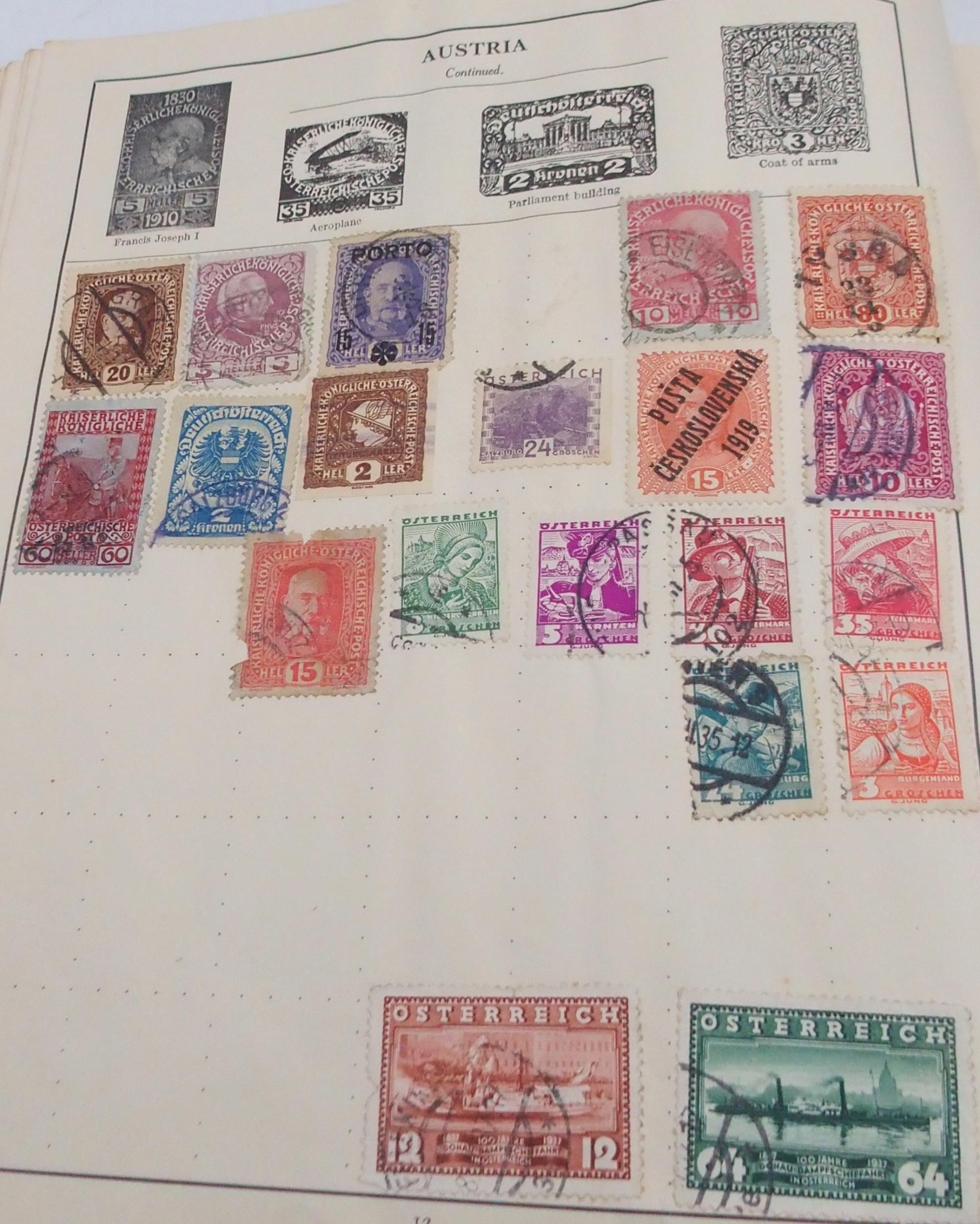 The Century Stamp Album containing worldwide stamps together with hinged on sheets  good early - Image 3 of 7